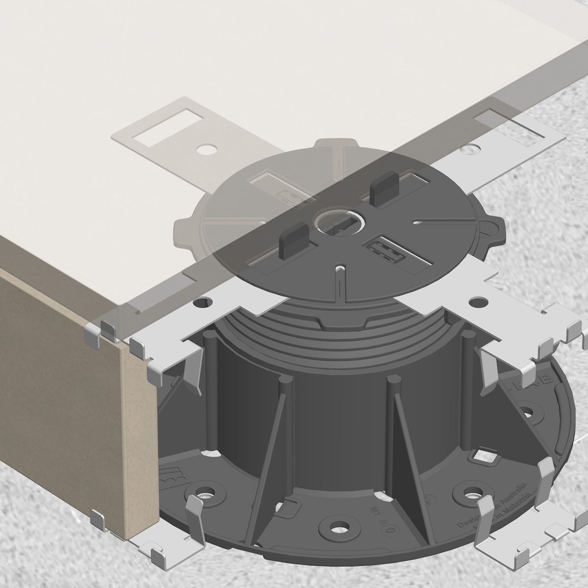 Femox vertical clamp foot section suitable for VersiJack CF and K